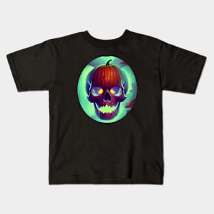 Pumpkin Skull Kids T-Shirt